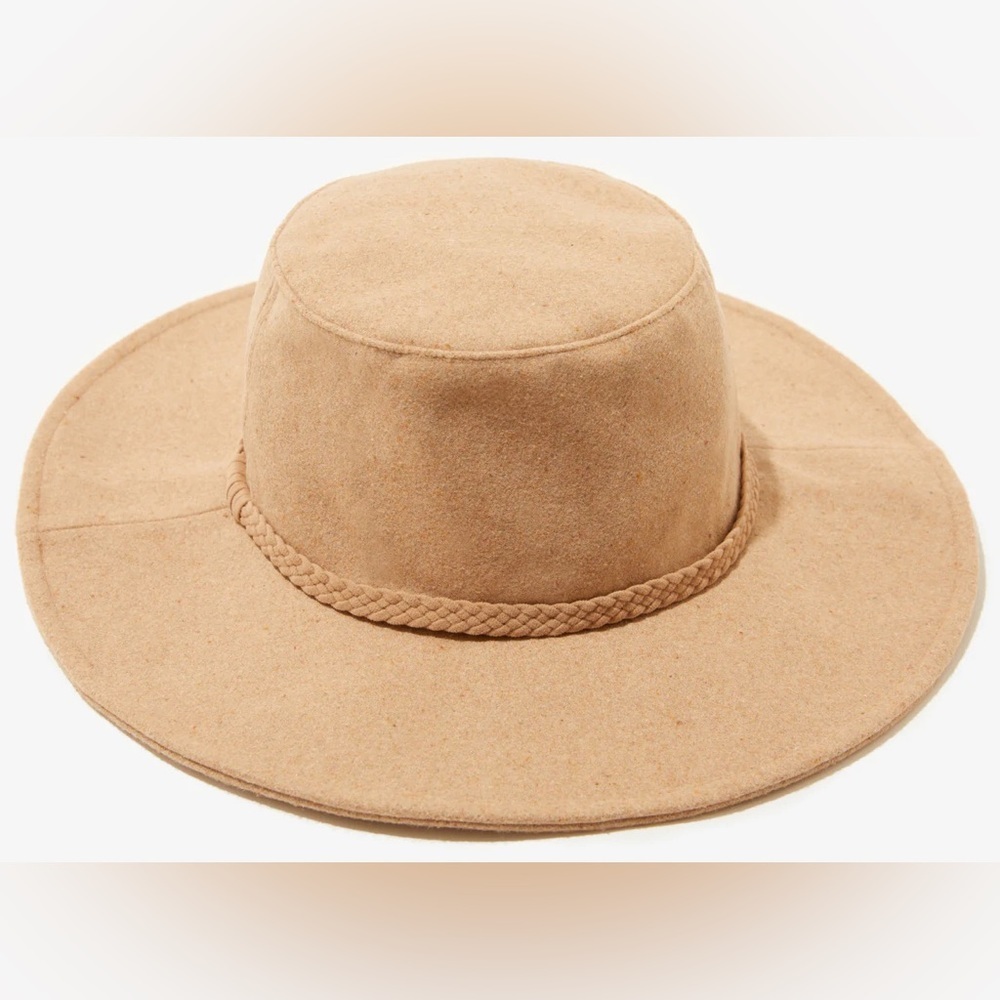 ASN Tan Braided Belt Floppy Hat Harper
